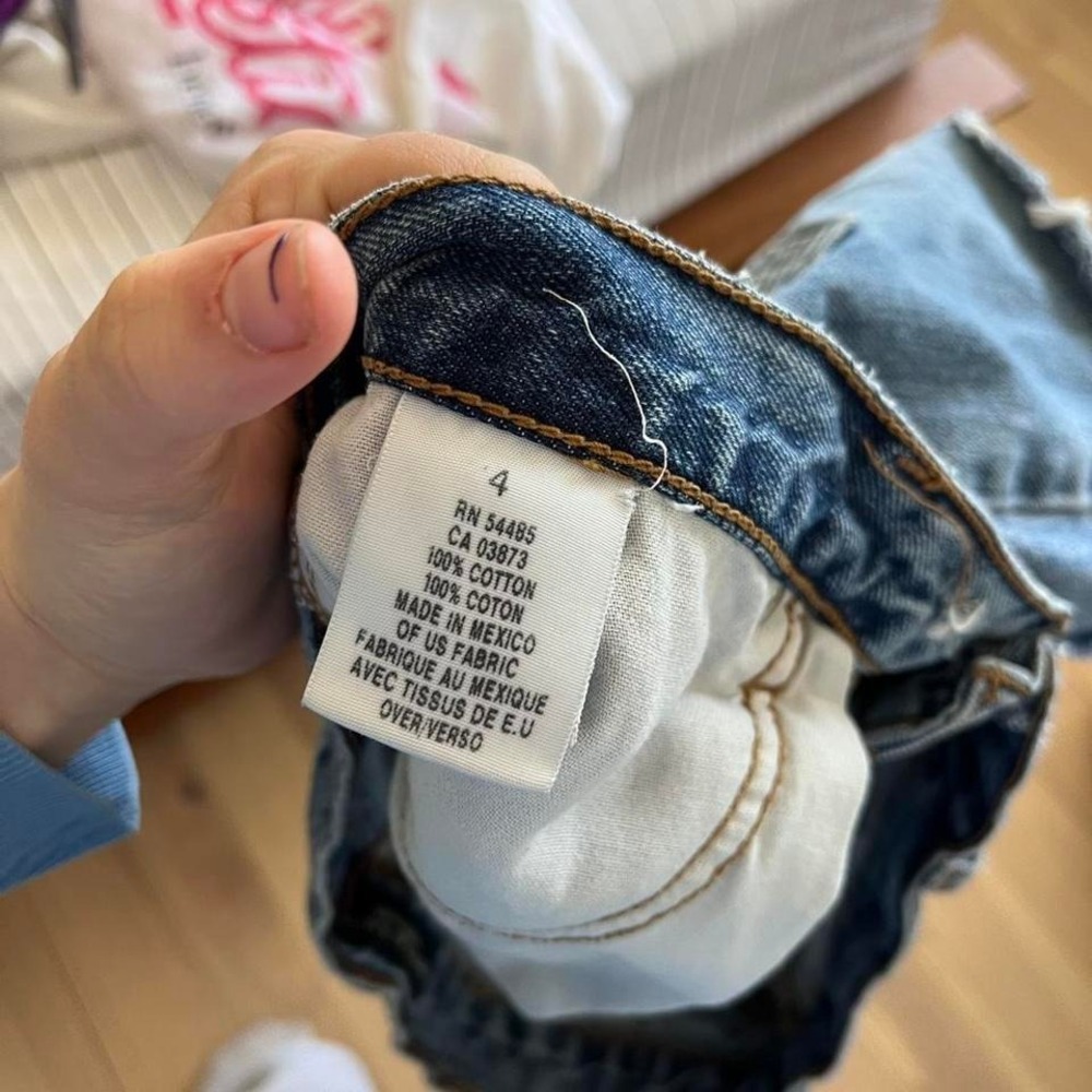 Vintage Y2k American Eagle Cut off Denim Shorts Women Sz 30 Distressed americana - Picture 6 of 6